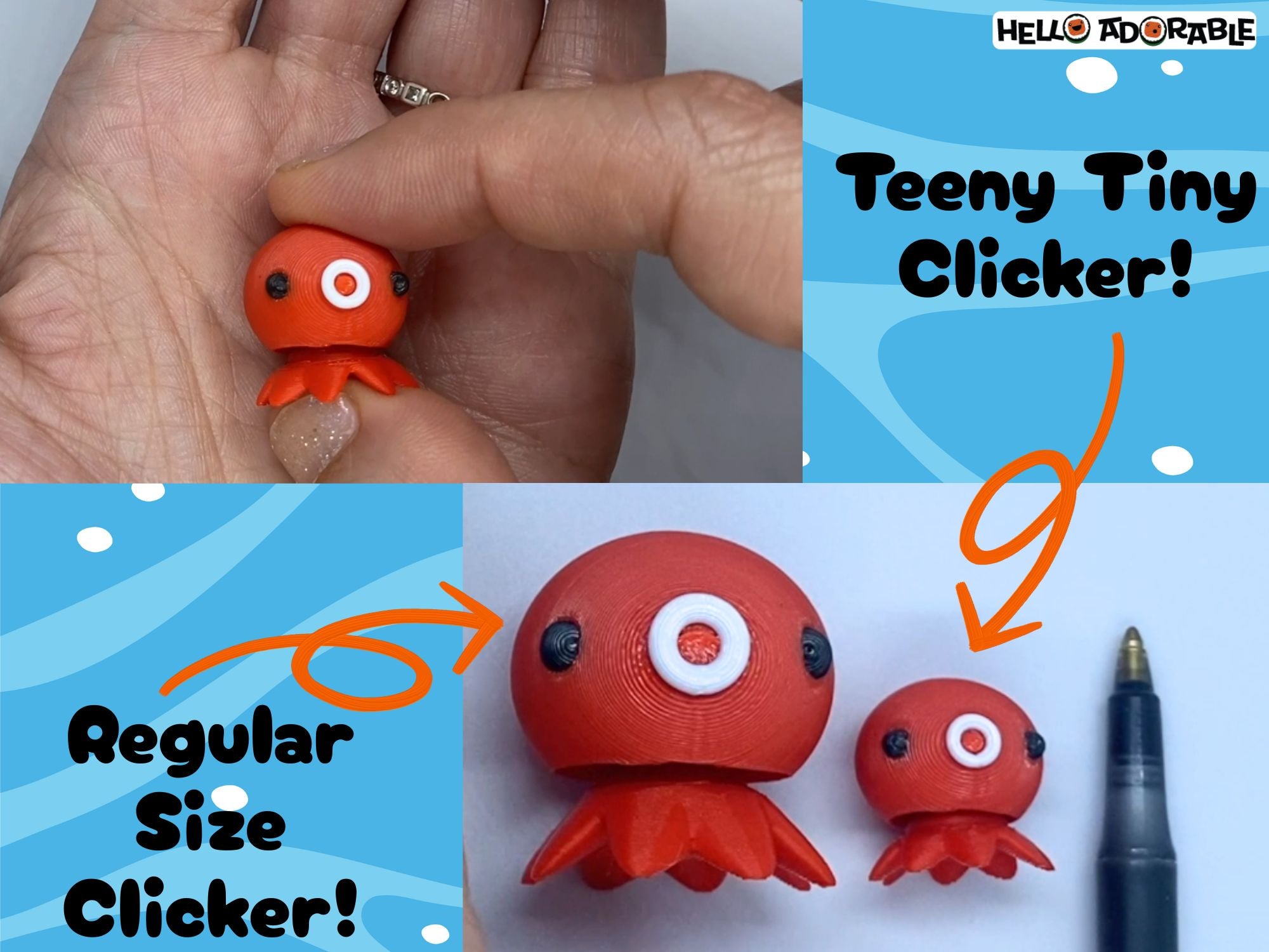 Octopus Keychain Fidget Clicker